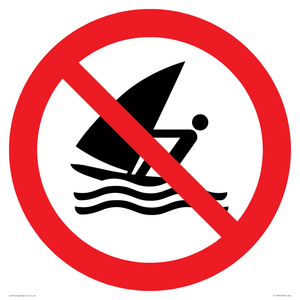 Prohibition: No windsurfing